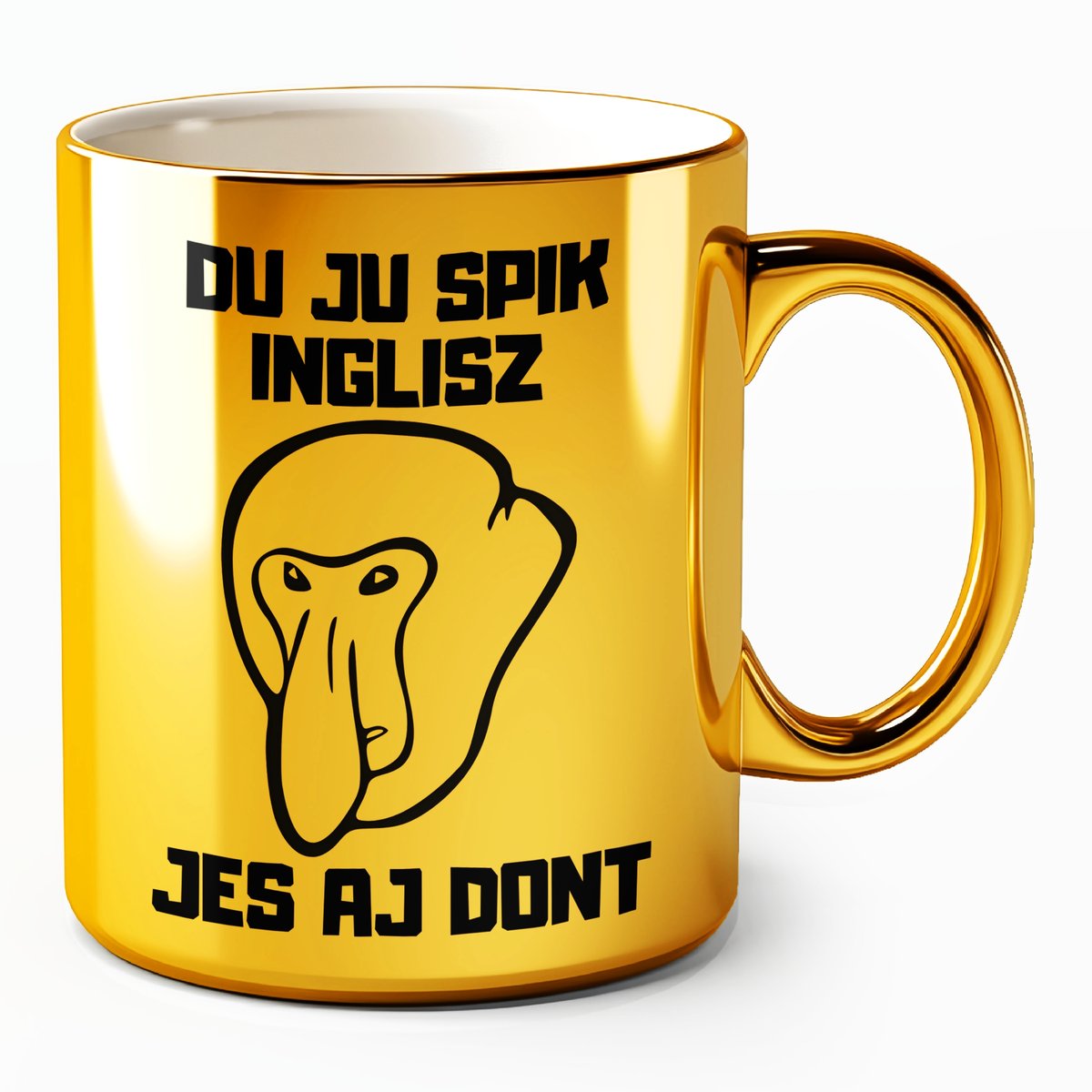 Kubek Z oty mieszny Nosacz Du Ju Spik Inglish Jes Aj Dont J zyk 