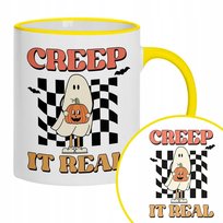 Kubek Żółty Na Prezent SPOOKY TIME Halloween Wzory