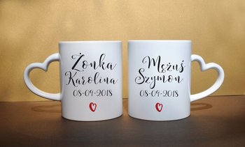 Kubki ceramiczne na rocznicę ślubu z imionami, zestaw da pary, małżeństwa, Sowia Aleja - Inny producent