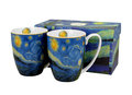 Kubki  do kawy i herbaty porcelanowe DUO Starry Night Vincent Van Gogh 350 ml 2 szt - Duo