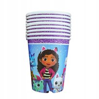 Kubki papierowe Gabi eko 10 szt zestaw na urodziny Koci Domek Gabi Panduś