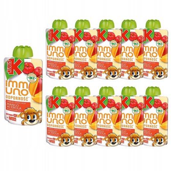 Kubuś Immuno Odporność Mus jabłko mango marchew 100 g x 10 sztuk - Kubuś
