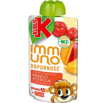 Kubuś immuno odporność mus mango acerola 100 g - Kubuś