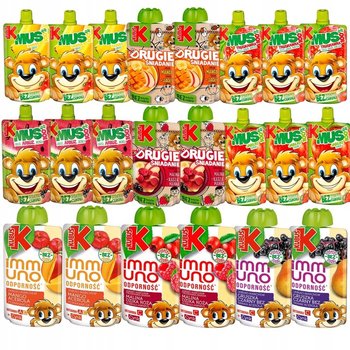 Kubuś Mix musów owocowych dla dzieci 100 g x 22 sztuki - Kubuś