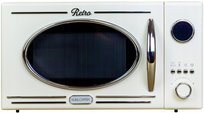 KUCHENKA MIKROFALOWA GRILL MIKROFALÓWKA RETRO 1150W 20L KREMOWA MIKROFALA