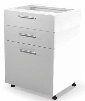 Kuchenna szafka dolna z szufladami ELIOR Limo 9X, biała, 52x60x82 cm - Elior