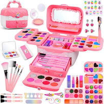 Kuferek do Makijażu dla Dzieci Zestaw Kosmetyków Bezpieczne Cienie Pomadki Lakier Sferazabawek