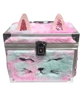 Kuferek futrzany Kosmetyczka walizka dziecięca z produktami do makijażu I Love My Style 25 Rainbow Kotek - Inna marka
