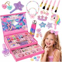 KUFEREK KOSMETYKÓW MAKEUP ZESTAW DO MALOWANIA MAKIJAŻU I PAZNOKCI XXL