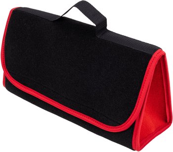 Kuferek samochodowych organizer torba bagażnika - MAX-DYWANIK (poziomy) – Czarny ( z czerwonymi boczkami) - Max-Dywanik