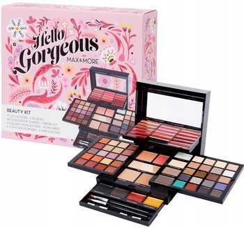 Kuferek z 73 kosmetykami MAX&MORE Paleta cieni do makijażu oczu powiek PINK - Max & More