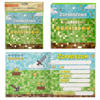 Kukartka, Zaproszenie PMZ-104, Urodziny (piksele) - Kukartka