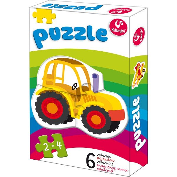 Kukuryku, puzzle, pierwsze Pojazdy, 6 el.