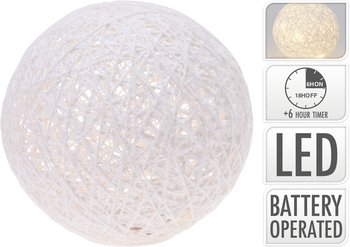 Kula 20Led 20Cm Biała Błyszcząca - Mondex