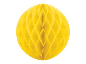 Kula bibułowa, żółty, 30 cm - PartyDeco