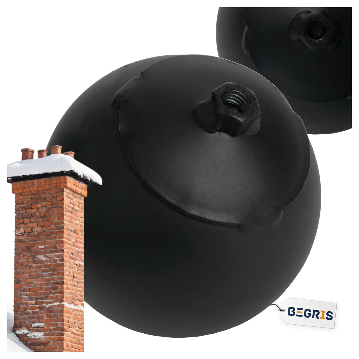 Inny producent Inny Producent Kula Kominowa Kominiarska 2,5 Kg Kula Do Czyszczenia Komina Od Góry 100 Mm