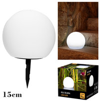 Kula lampa solarna led luna glow rozmiar s 15cm do wbijania i położenia
