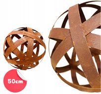 Kula XL dekoracja ogrodowa metalowa rustykalna 50cm - ogród taras doniczka