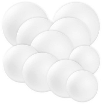 Kule styropianowe bombki Loveart kula bombka 10 sztuk MIX rozmiarów - Loveart