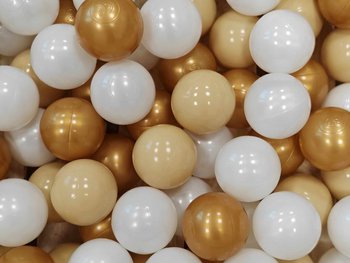 KULKI PIŁKI PIŁECZKI PIŁKA DO BASENU SUCHEGO KOJCA 6CM 100 SZT PLASTIKOWE perła złoto - COIL