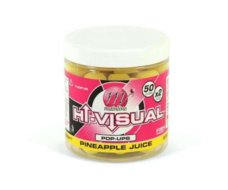 Фото - Приманка / наживка UP3D Kulki Pływające Pop Up Mainline Hi Visual 15 Mm 250 Ml Pineapple Juice 