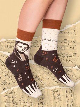 KULTURALNE Skarpetki z Fryderykiem Chopinem prezent dla melomana 39-42 - Nadwyraz.com