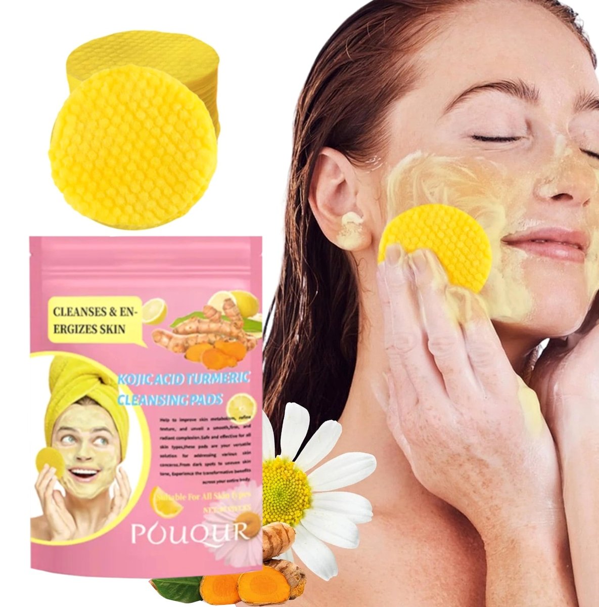 Empik Kurkuma Kwas Kojowy - Płatki Złuszczające Oczyszczające Rozjaśniające 40szt