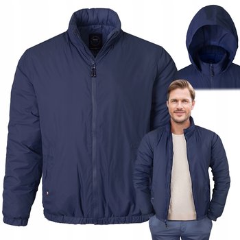 KURTKA BOMBERKA Męska Przejściowa z Kapturem SAM GRANATOWA 3XL Pako Jeans - Pako Jeans