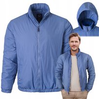 KURTKA BOMBERKA Męska Przejściowa z Kapturem SAM NIEBIESKA 2XL Pako Jeans