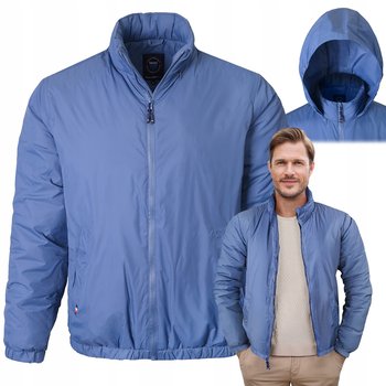 KURTKA BOMBERKA Męska Przejściowa z Kapturem SAM NIEBIESKA XL Pako Jeans - Pako Jeans