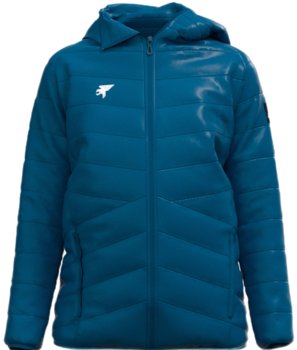 Kurtka damska anorak Joma Explorer wiatroodporna pikowana odpinany kaptur niebieska - Joma