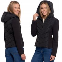 Kurtka Damska Krótka Przejściowa Ciepła Z Kapturem Jesień Moraj Xxl Black