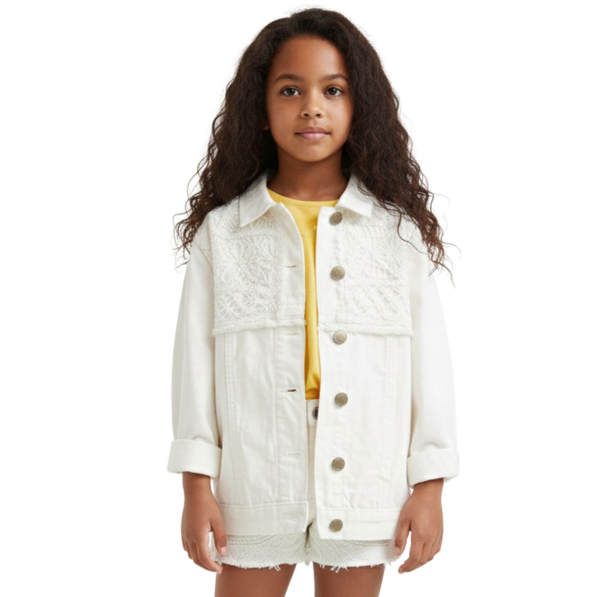 DESIGUAL Kurtka dziewczęca Desigual Clavel katana biała-146