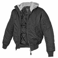 Kurtka Flyers Ma1 Jacket Black,  Z Kapturem-Xxl Brandit