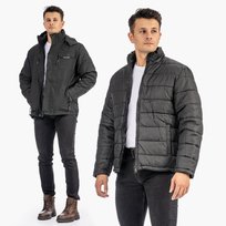 Kurtka Męska 3w1 Zimowa Przejściowa Pikowana Z Odpinanym Kapturem Czarna RMM-8839-1 Czarny 3XL Inna marka