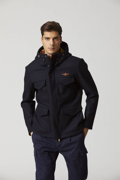 Duvet Aeronautica Militare Taille 50 - Blazer Bleu En Polyester - Occasion Très Bon état