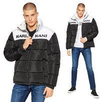 Kurtka Męska KARL KANI Zimowa Ocieplana Puchowa Retro Reversible Puffer Jacket Czarna/Biała Czarny XS Karl Kani