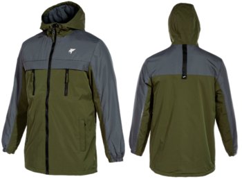 Kurtka męska przeciwdeszczowa Joma Explorer anorak z kapturem polarowa podszewka khaki - Joma