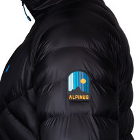 Kurtka męska puchowa Alpinus Oronaye czarna lekka, zimowa, ciepła DWR M Alpinus