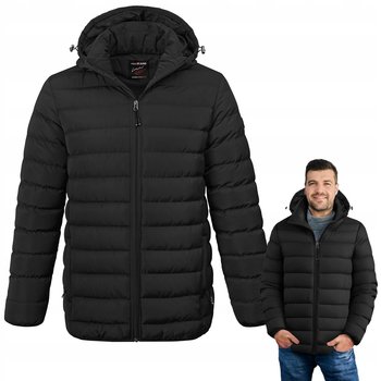 KURTKA Męska z Kapturem ZIMOWA Miejska Pikowana CZARNA Pako Jeans - Pako Jeans