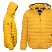 Kurtka męska z kapturem zimowa miejska pikowana