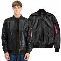 Kurtka skórzana Alpha Industries MA-1 Leather Bomber Jacket 156141 03 - Inna marka