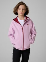 Kurtka softshell wiatroodporna membrana 5000 dziewczęca 4F 4FJWSS26TSOFF478-52S Różowy 164 4F