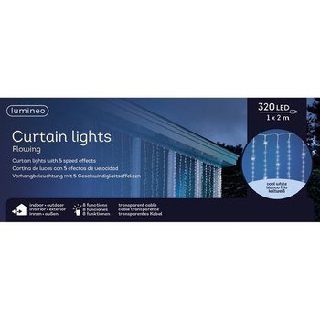 Kurtyna 320L ledowa spływająca z programatorem zimny biały 1x2m - Kaemingk B.V.