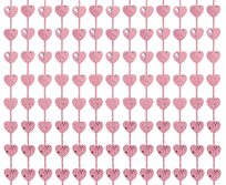 Kurtyna B&C Serca Z Nadrukiem, Liliowa, 100X200 cm