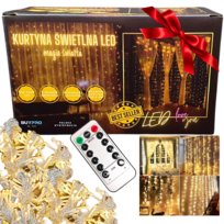 Kurtyna LED Świetlna Barwa Ciepła Dekoracyjna Girlanda 3X3m na Okno , oświetlenie świąteczne