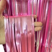 KURTYNA RÓŻOWA ZŁOTA MATOWA DEKORACYJNA ROSE GOLD URODZINY SYLWESTER 1x2m