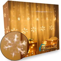 Kurtyna Świetla Świąteczna Lampki Śnieżynki 120 LED