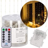 Kurtyna świetlna 300 Led biały ciepły lampki wewnętrzno-zewnętrzne