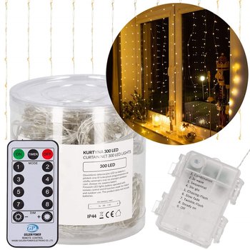 Kurtyna świetlna 300 Led biały ciepły lampki wewnętrzno-zewnętrzne - Springos